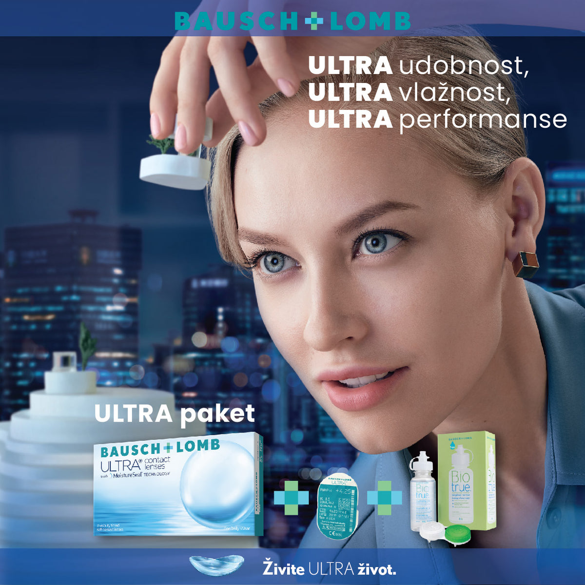 Bausch + Lomb akcija: uz ULTRA sferna sočiva POKLON blister i rastvor, do 31.10.2026